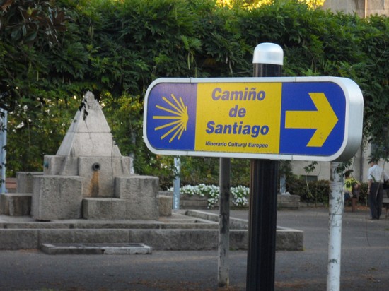 Señal en el Camino de Santiago