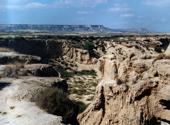 Paisaje en las Bárdenas Reales en Navarra