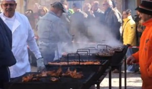 Fiesta de la matanza en Covarrubias en la provincia de Burgos